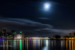 Rotterdam under the moon